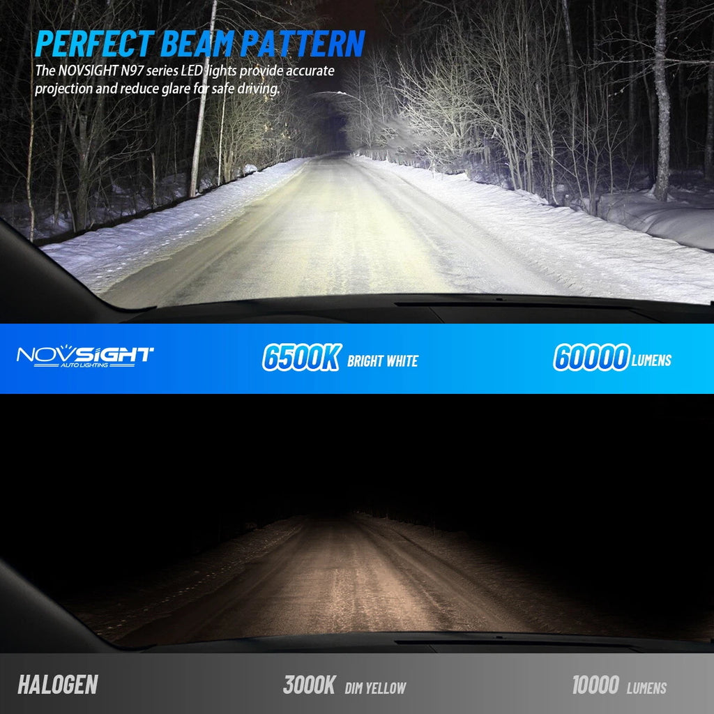 2X 9004 HB1 LED Headlight Bulbs for