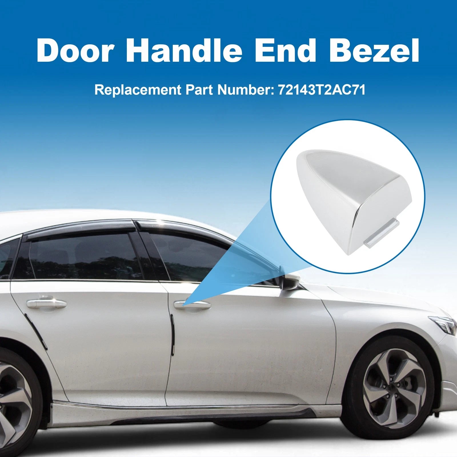 Right Side Door Handle End Bezel Replacement for Honda Accord (2013–2017)
