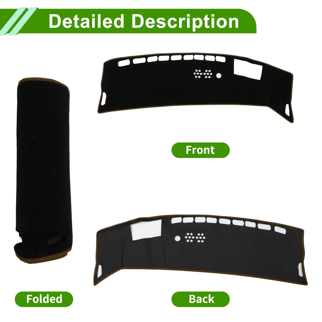 Dashboard Cover for Kia Niro (EV/PHEV/HEV) (2023–2025) - Polyester Black Brown