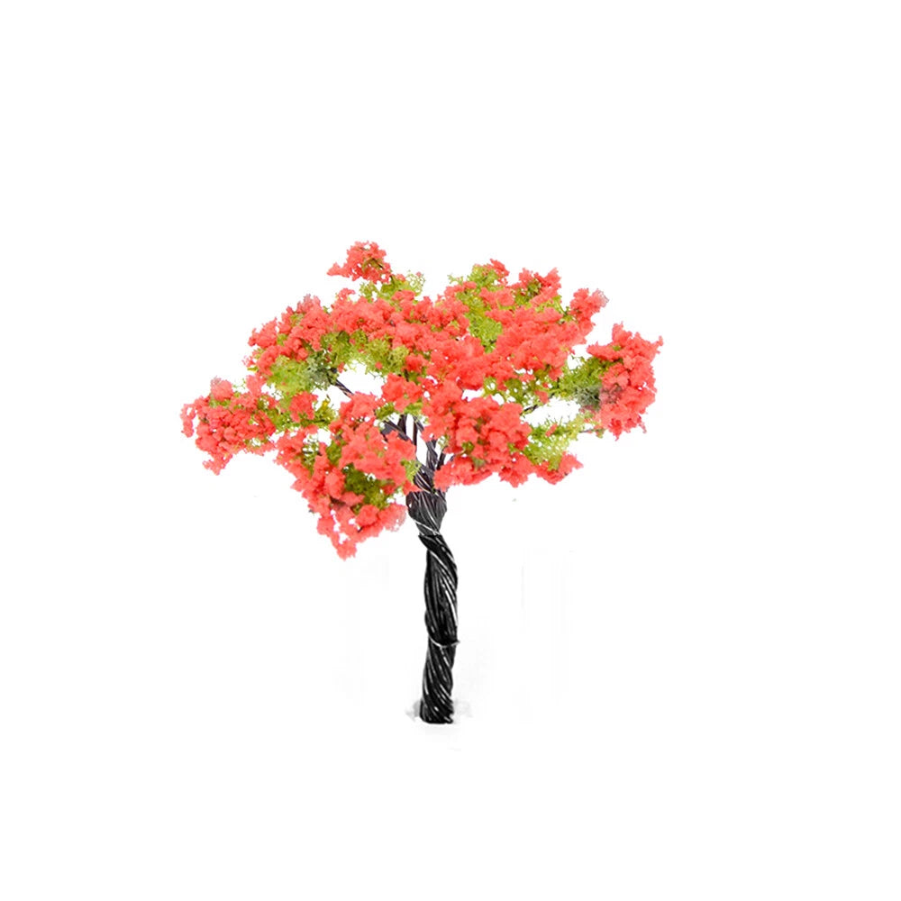 20Pcs Flower Model Trees for HO OO Scale Railroad Layout (6.5cm)