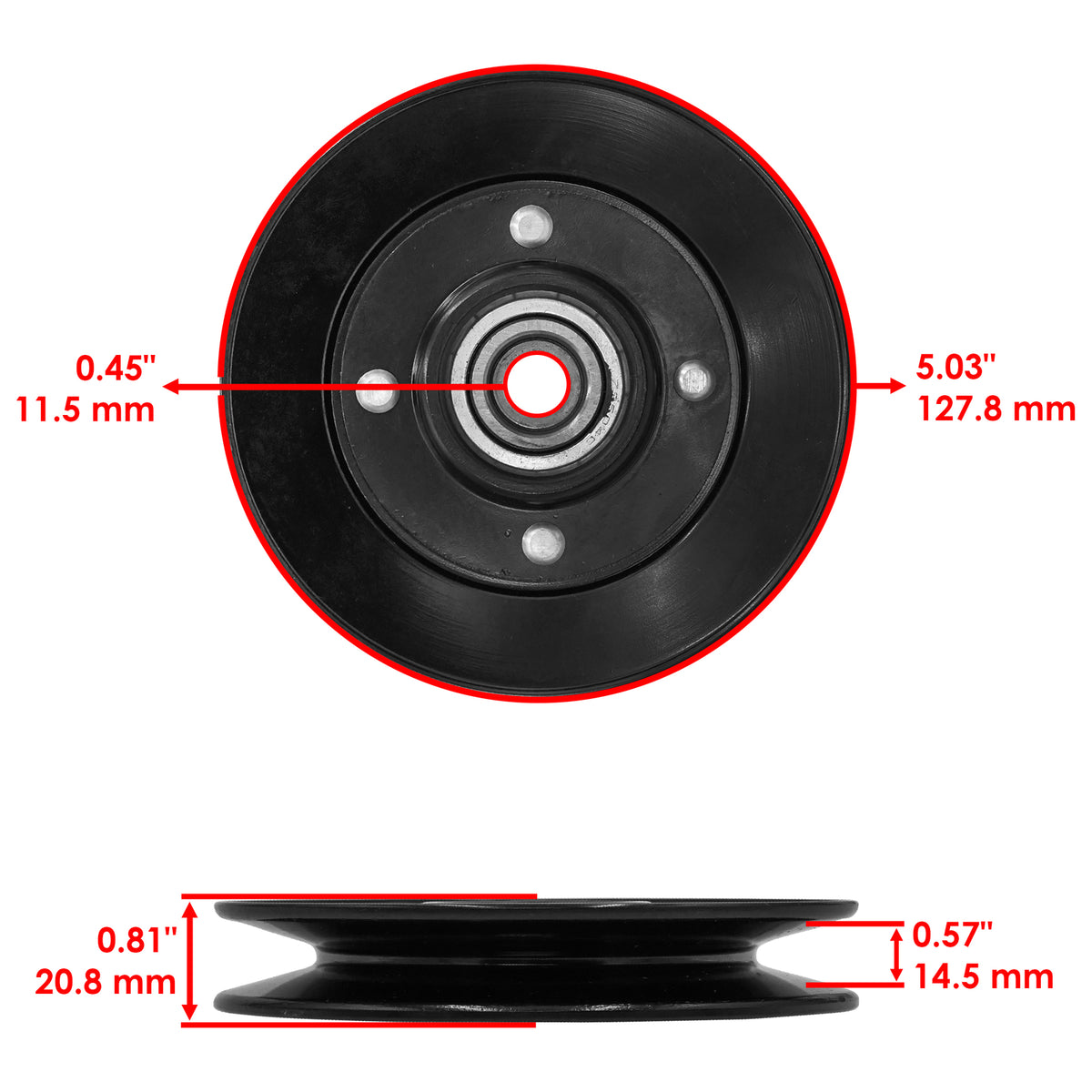 Deck Spindle with Blade Pulley for John Deere Mowers (1994–2008)