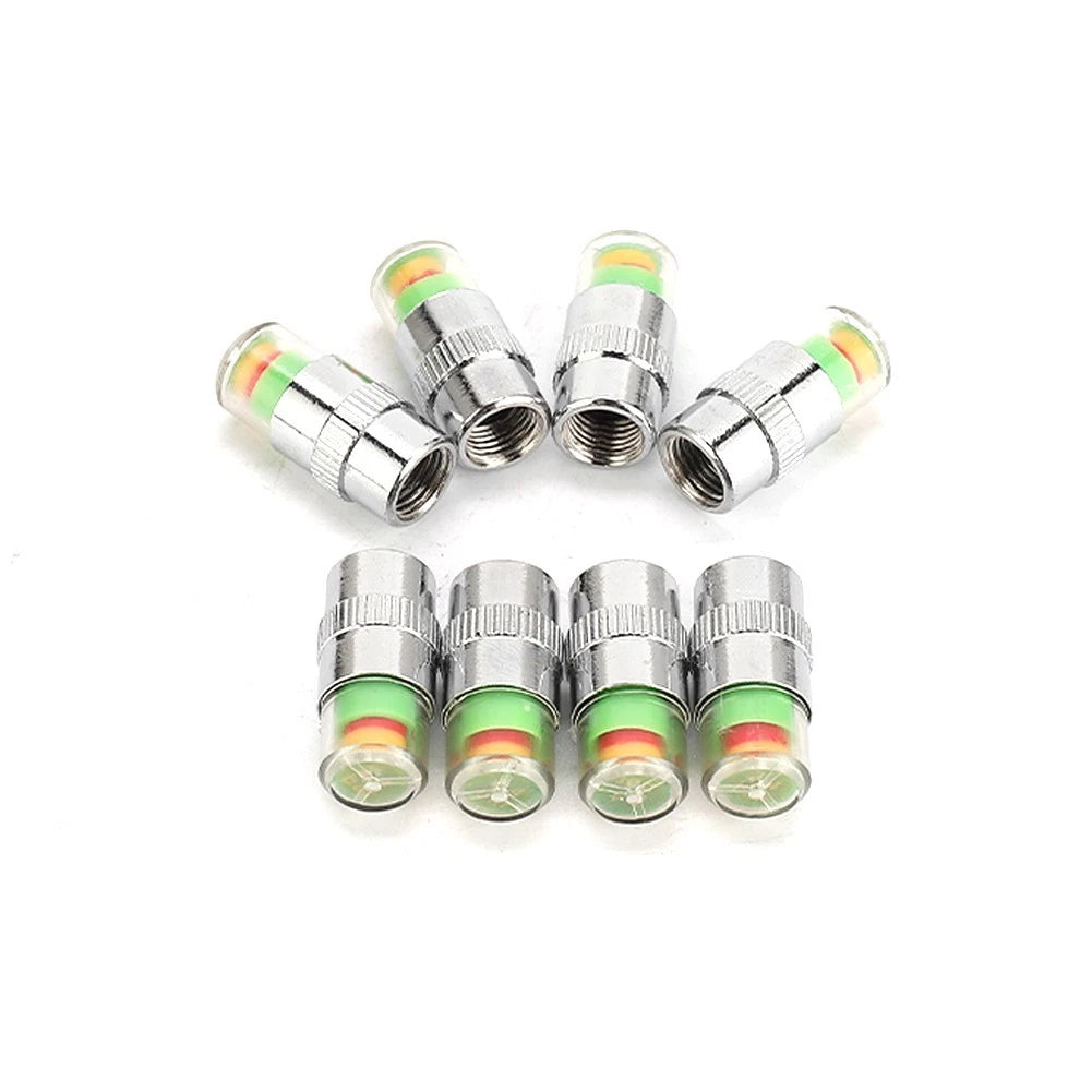 8Pc Tire Pressure Monitor Valve Cap with Sensor Indicator for