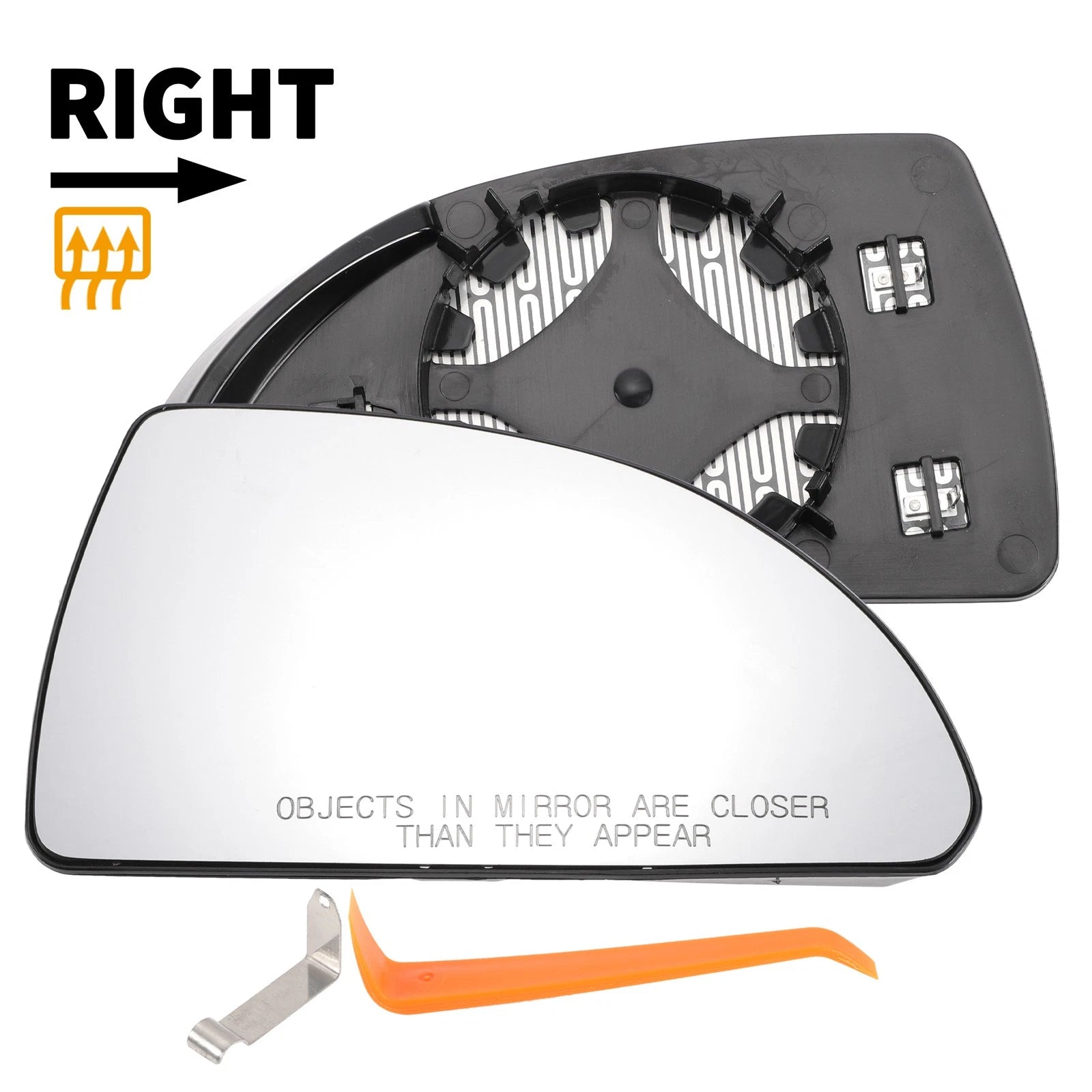 Heated Right Passenger Side Mirror Glass Replacement for Chevy Impala (2006–2013)