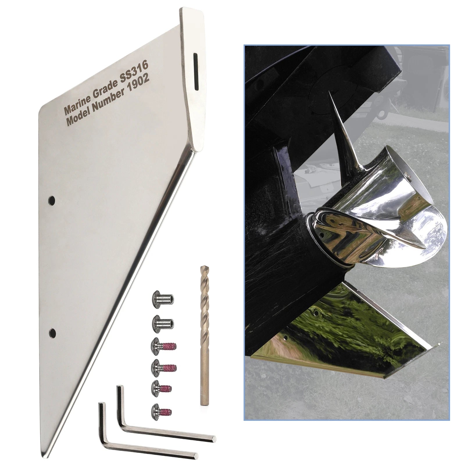 Skeg Guard Protector for Yamaha 150-175 300HP (2/4 Stroke) Stainless Steel