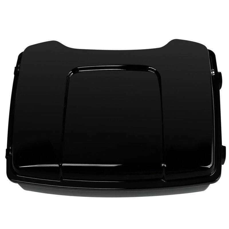 Black Razor Trunk Backrest Rack Plate for Harley Road Glide (2009–2013)