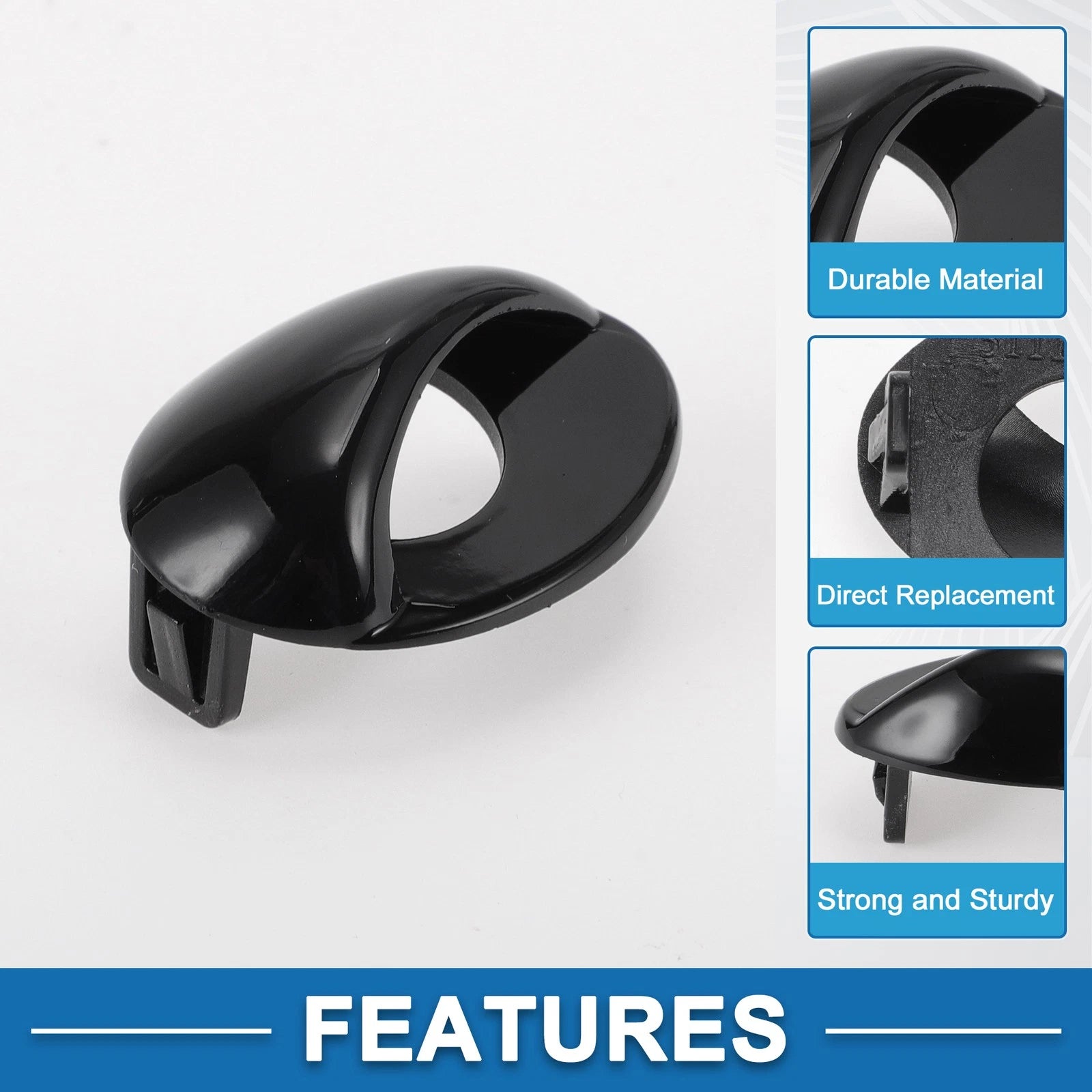 Bumper Headlight Washer Nozzle Cover Cap for BMW M3 (2012–2019) Gloss Black