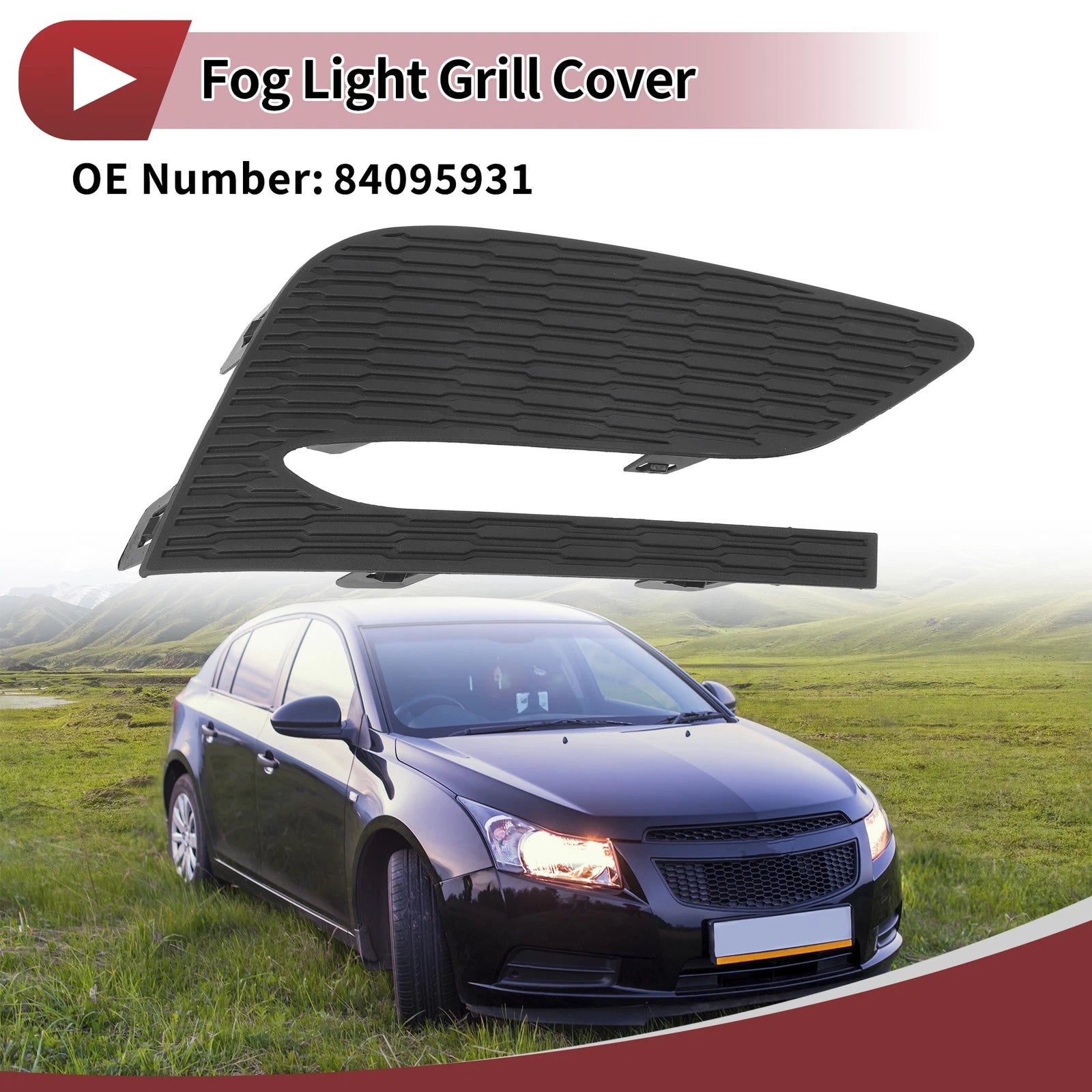 Front Right Fog Light Grill Replacement for Chevy Cruze (2016–2018)