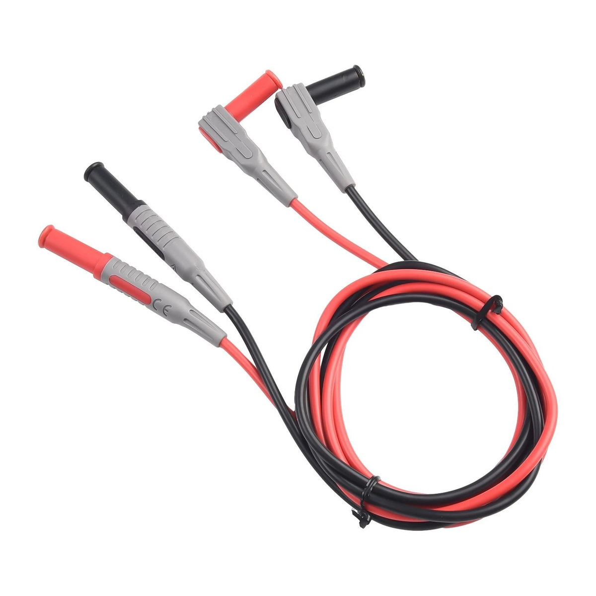 2X Multimeter Test Cable 90 Degree to Straight 1M Length