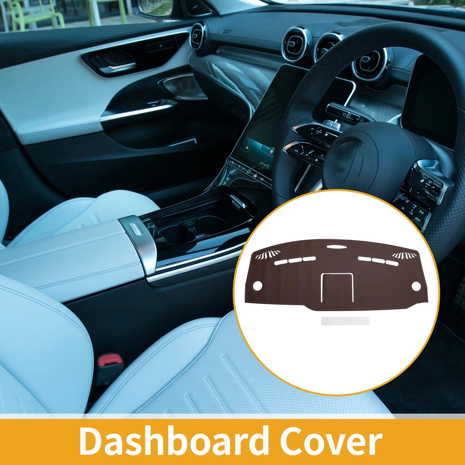 Dashboard Cover Dash Mat Replacement for Mercedes-Benz Vito (2015–2020) Brown