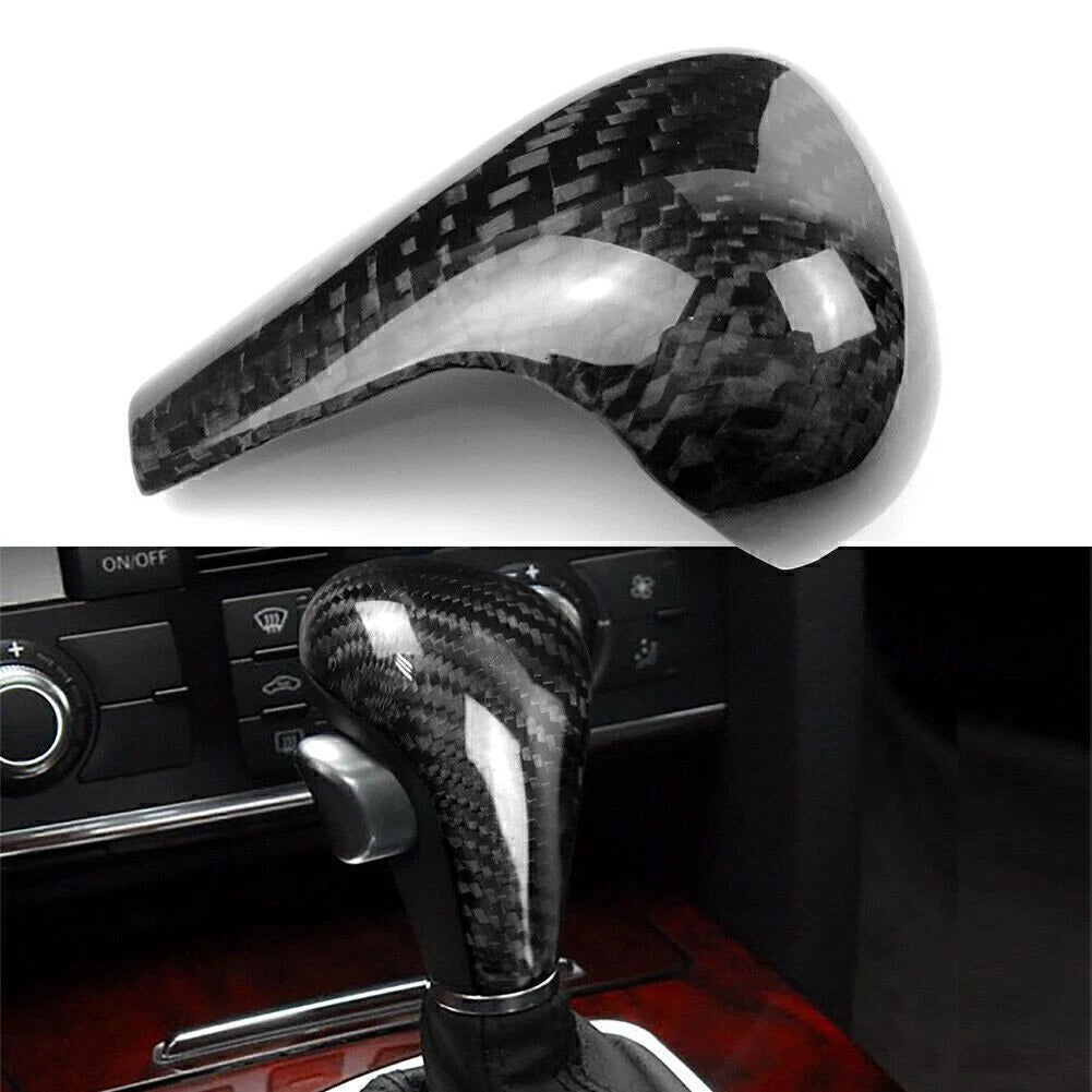 Carbon Fiber Gear Shift Knob Cover for Audi A4L Q5 Q7 A5 A6L (2008–2012)