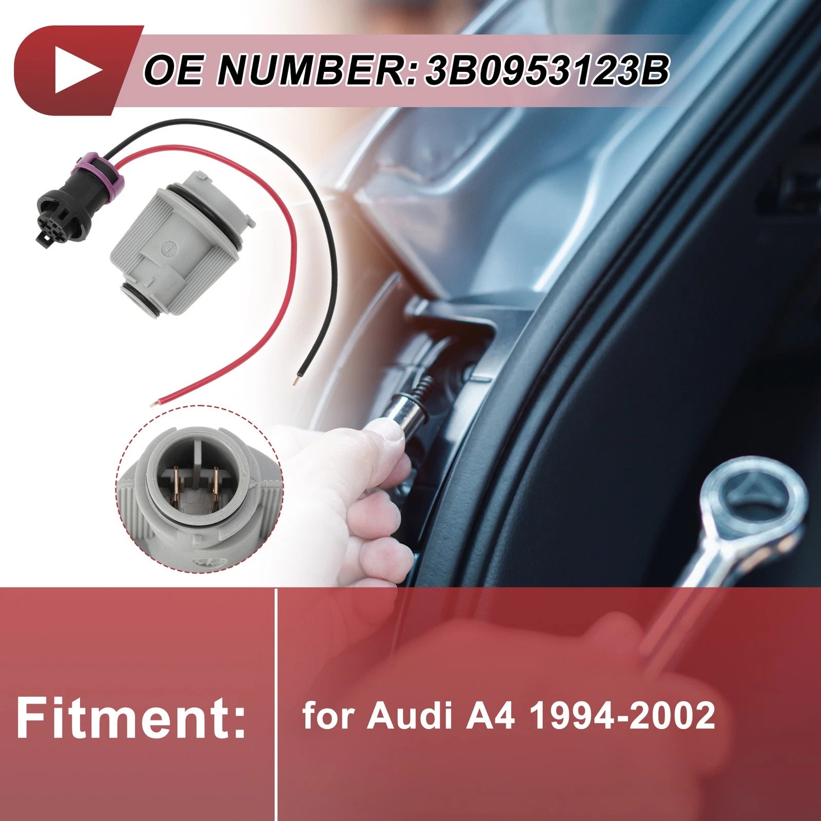 Front Indicator Light Socket Wiring Set for Audi A4 (1994–2002)