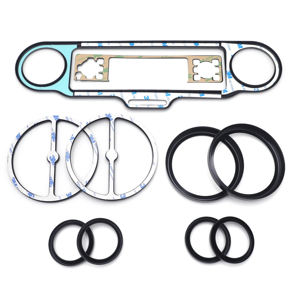 Black Skull Inner Fairing Trim Kit for Harley Electra Glide, Street Glide (2006–2013)