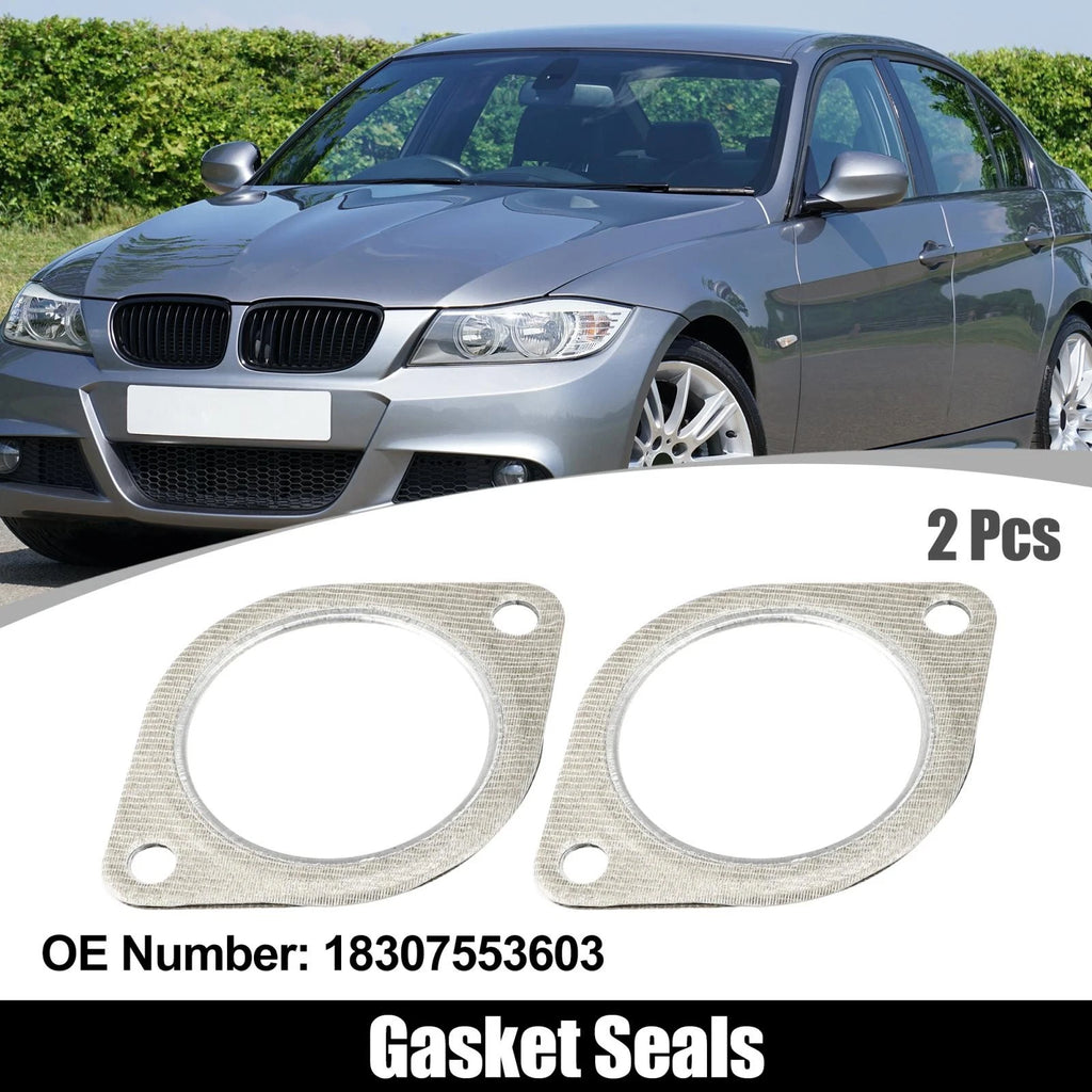 Exhaust Pipe Flange Gasket Seal 2pc for BMW E60 E71 E82 E88 (2005–2013)