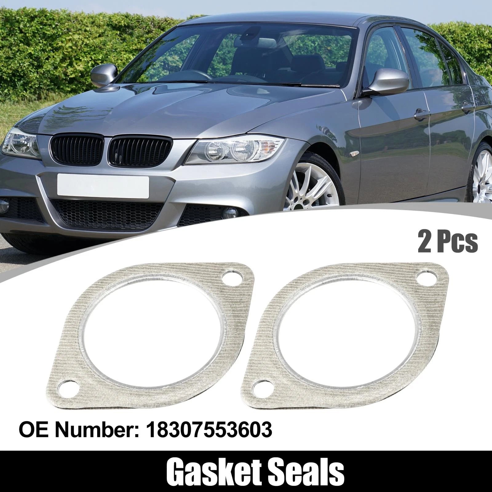 Exhaust Pipe Flange Gasket Seal 2pc for BMW E60 E71 E82 E88 (2005–2013)