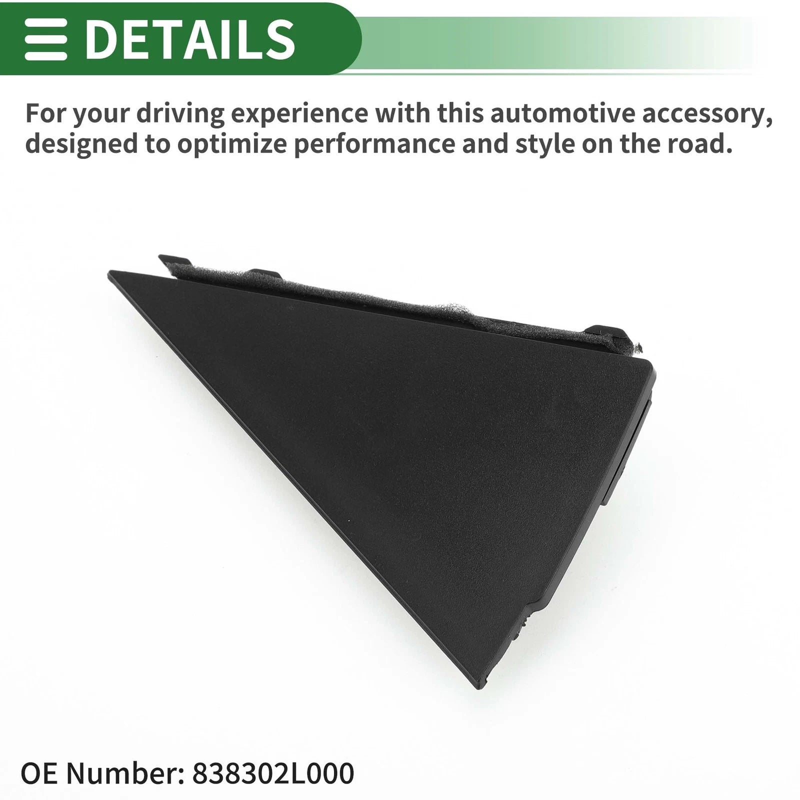 Front Left Pillar Corner Trim Triangle for Hyundai i30 (2008–2008)