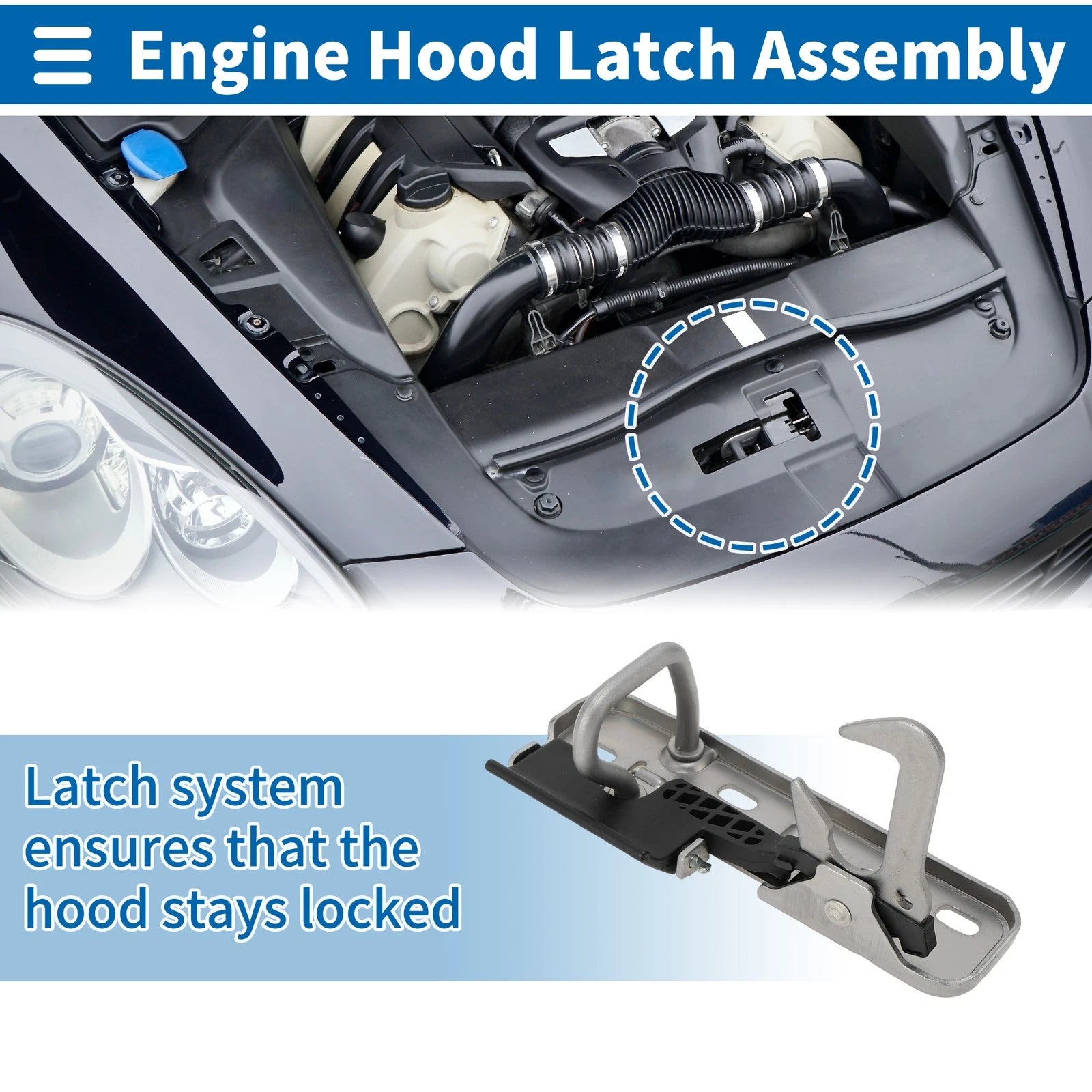 Hood Latch Assembly Replacement for Volkswagen Eos (2007–2016)
