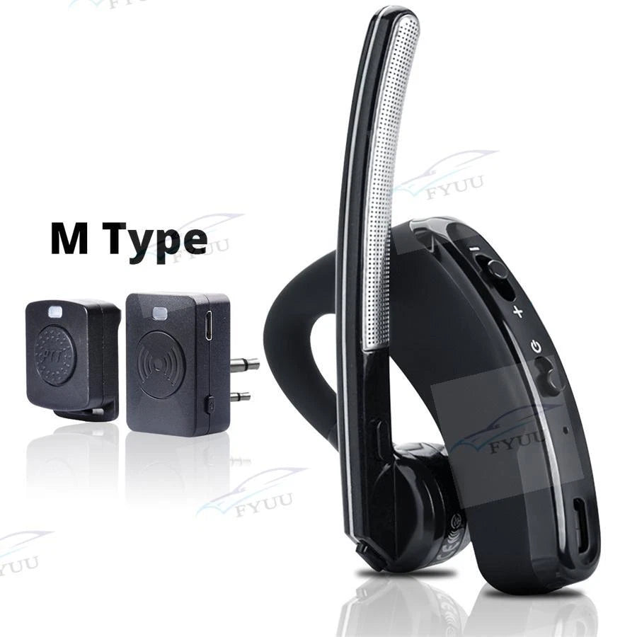 Wireless Headset PTT Bluetooth Earphone Mic for Universal Use