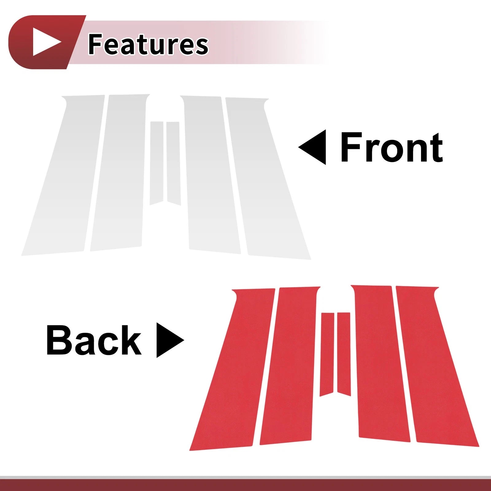Door Pillar Window Trim Replacement for Chevrolet Aveo Hatchback 2011-2014 Front