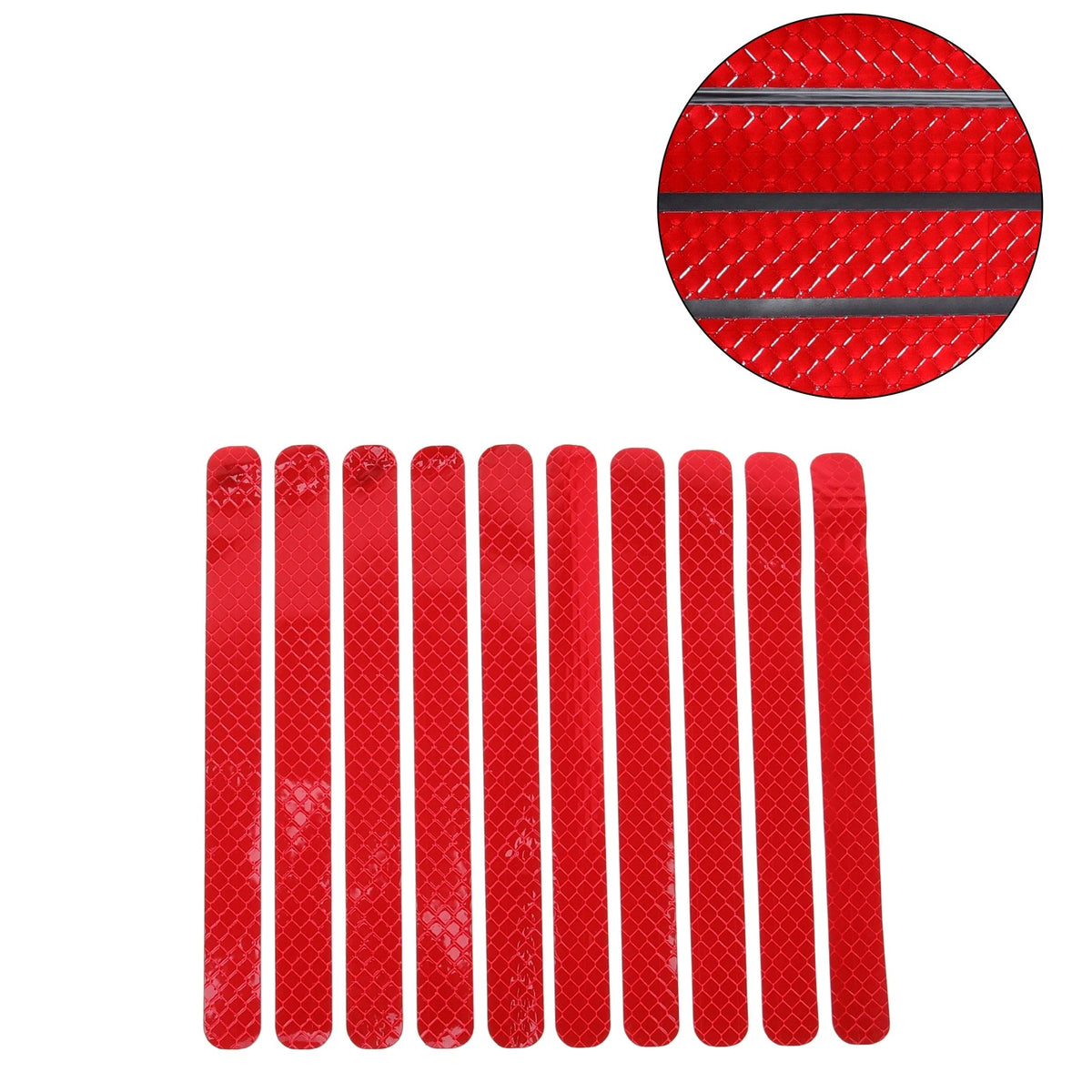 Reflective Bumper Decal for - Fluorescent Red Diamond Grid