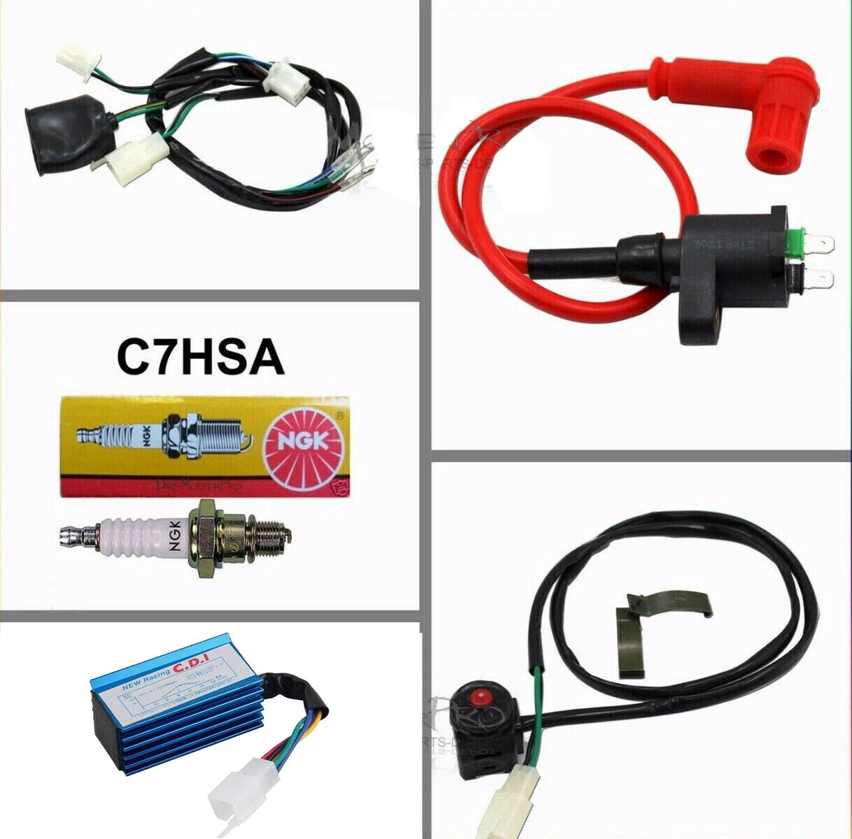 Complete Kick Start Engine Wiring Harness Loom for PITPRO 125cc 140cc 150cc