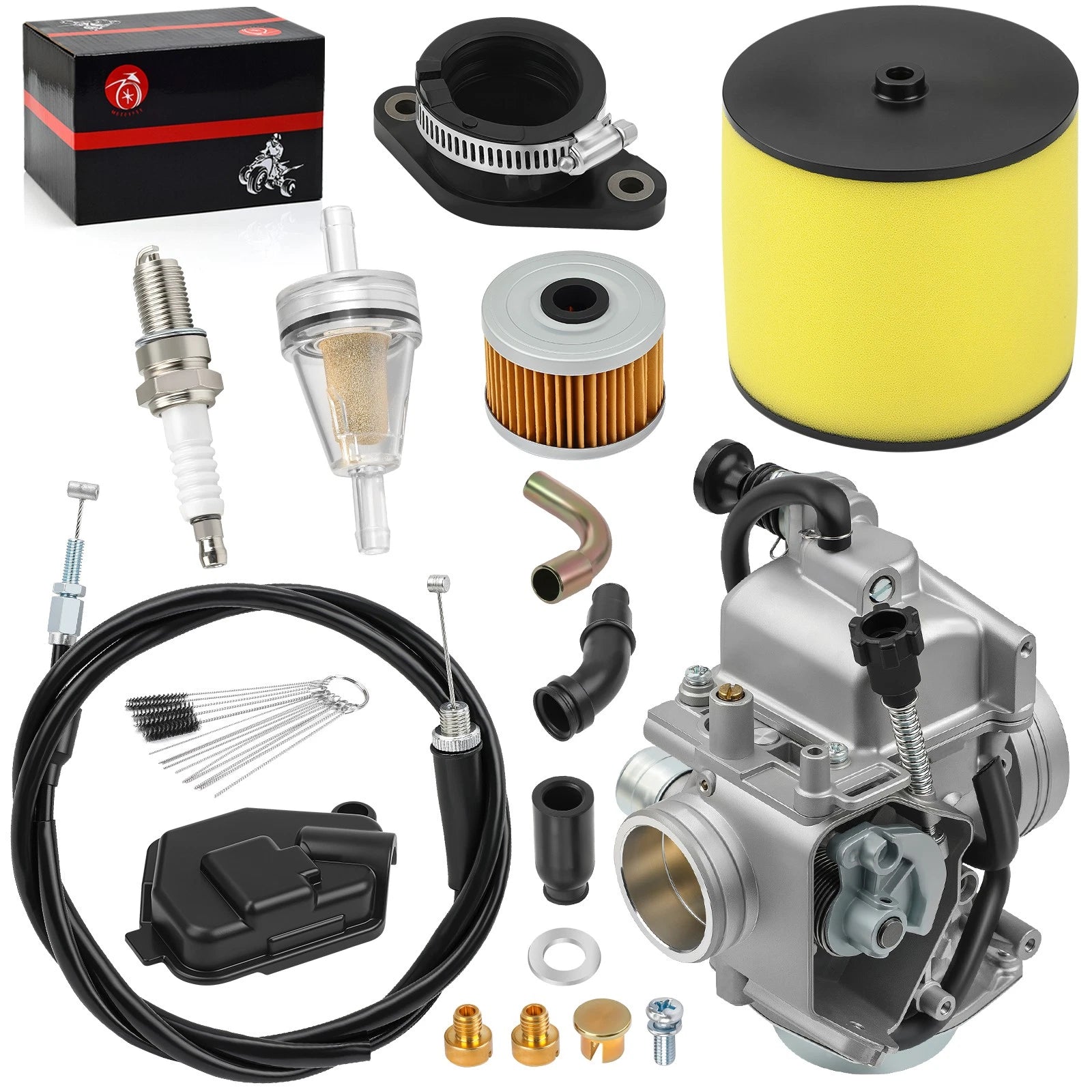 Carburetor, Intake Manifold, Throttle Cable, Air Filter for Honda Fourtrax 300 (1988–2000)