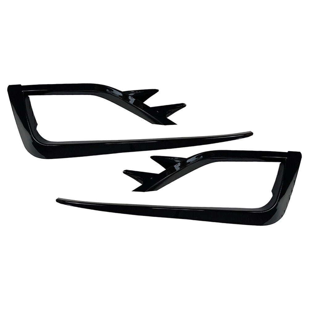 2X ABS Black Fog Light Lamp Cover for VW Golf MK7.5 (2017–2019)