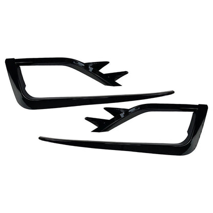 2X ABS Black Fog Light Lamp Cover for VW Golf MK7.5 (2017–2019)