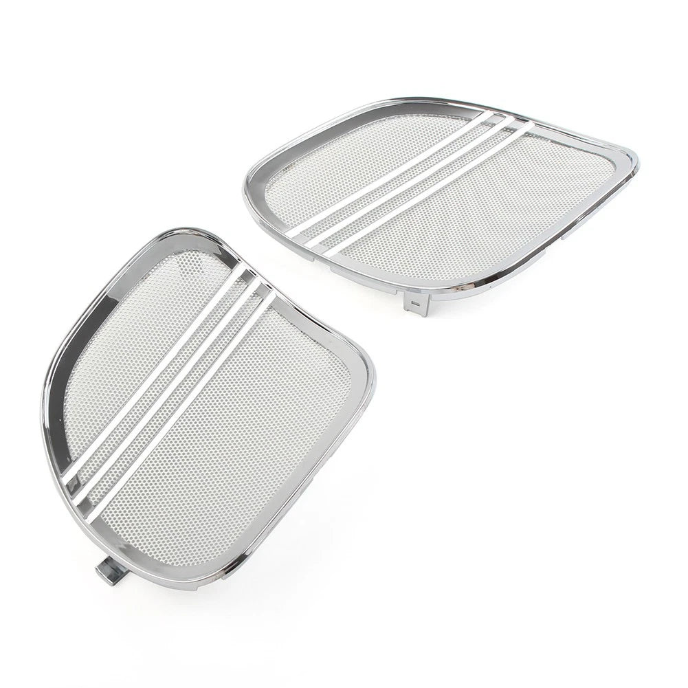 2X Chrome Speaker Grills Cover Trim for Harley Road Glide (2015–2022)