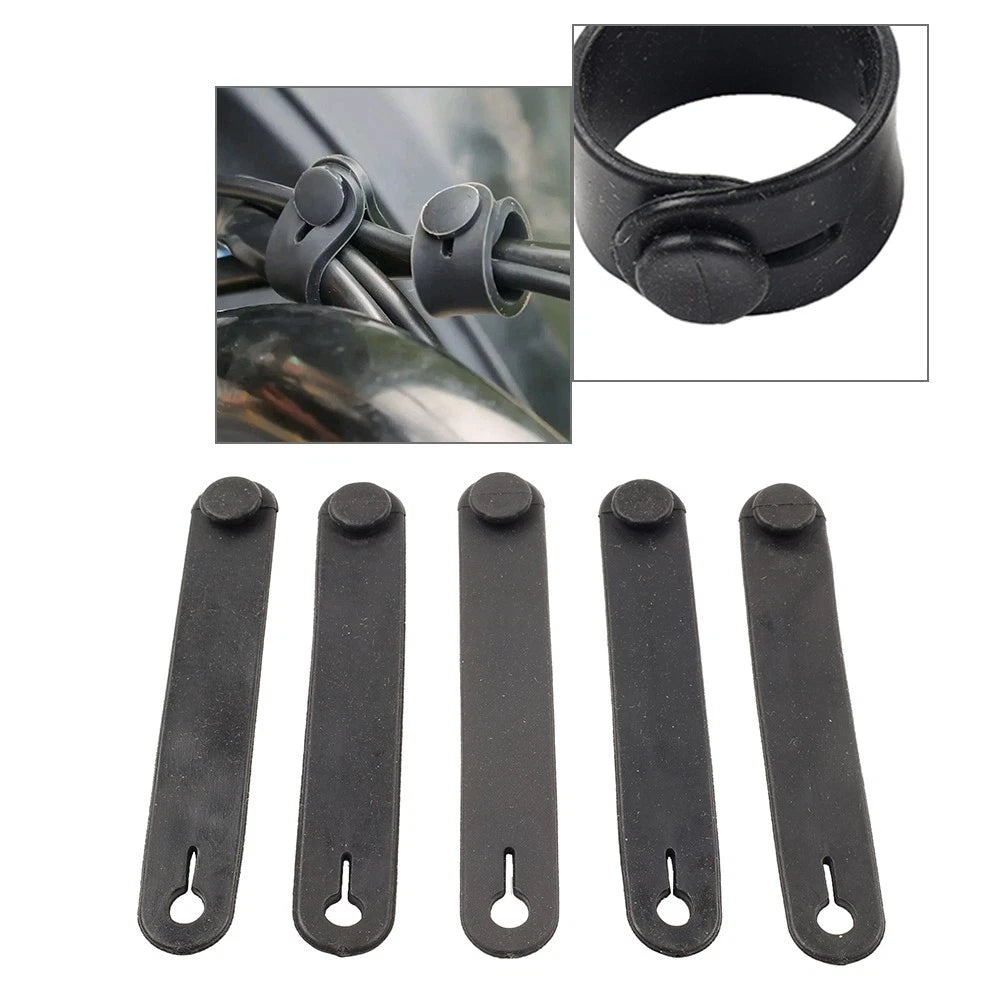 5Pcs Motorcycle Rubber Band For Frame Securing Cable Ties Wiring Harness