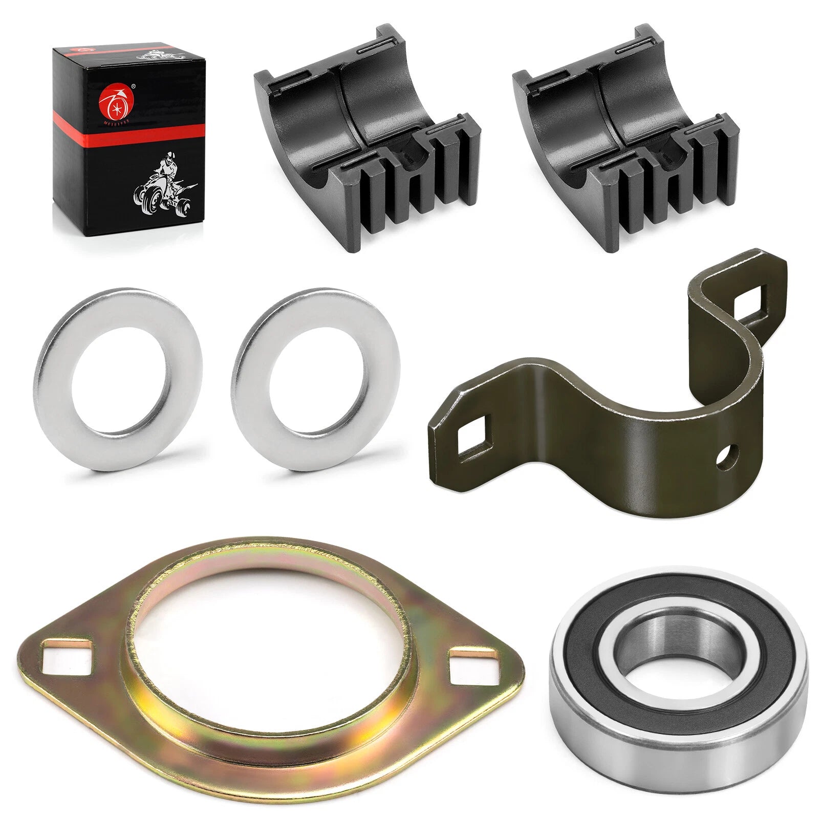 Steering Post Bushing Bracket Kit for Polaris Sportsman 400 450 500 600 700 800 (2000–2014)