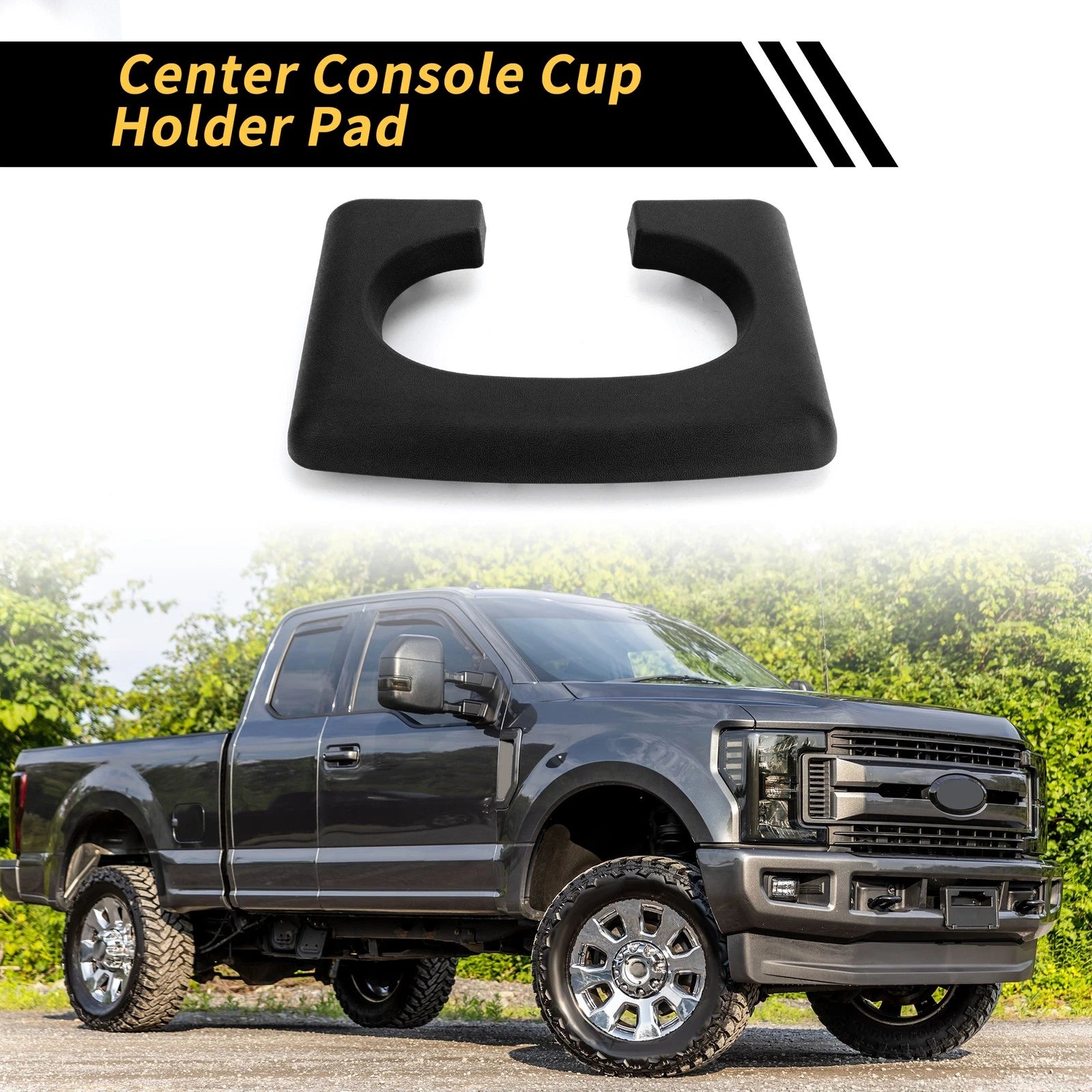 Center Console Cup Holder Pad for Ford F-150 (2004–2014) Black
