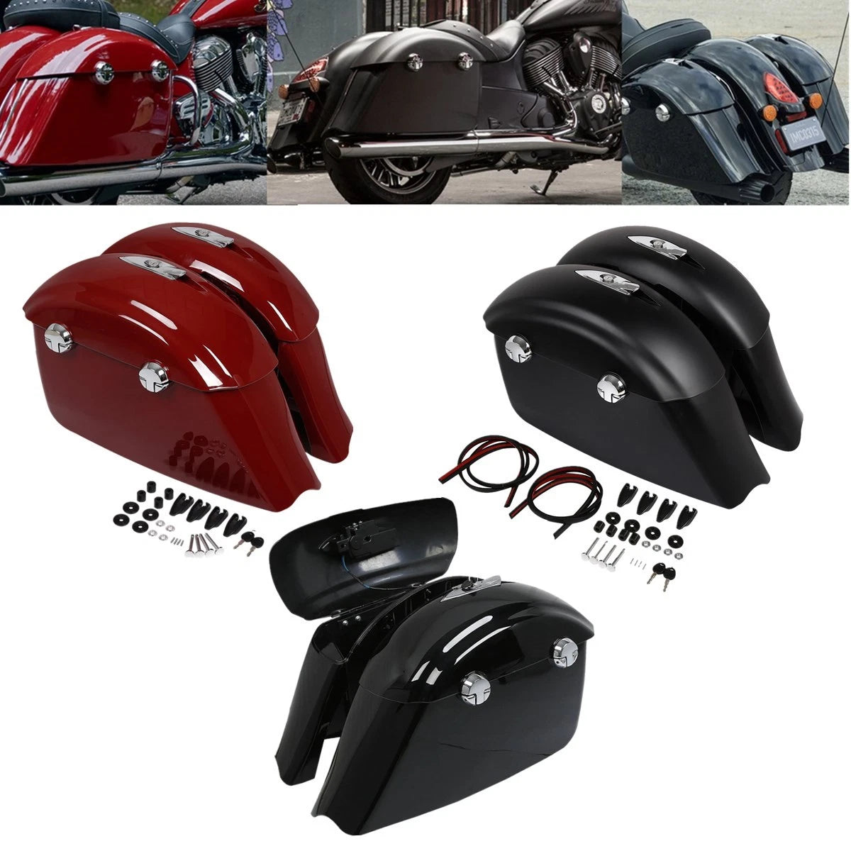 Hard Saddlebags with Electronic Latch Lid for Indian Chieftain (2016–2018)