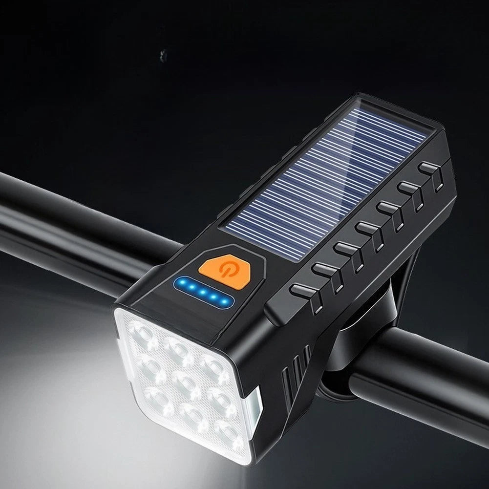 800LM Front Headlight for Bicycle - USB Rechargeable, 200M Beam, ABS Black