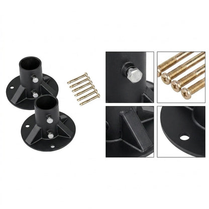 Wall Mount Flange Bracket for Standard Curtain Rods and Closet Rods