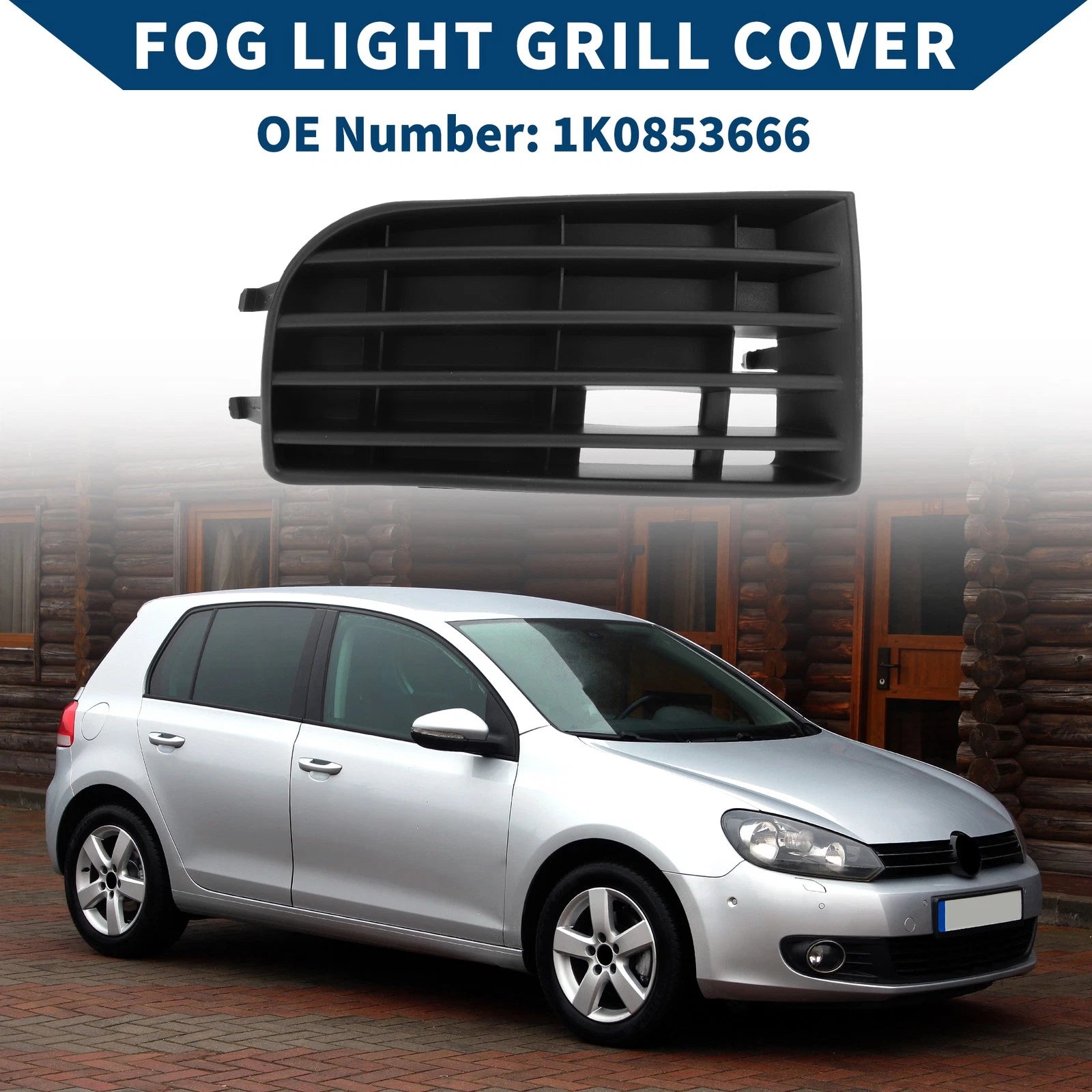 Front Right Fog Light Grill Replacement for Volkswagen Golf (2005–2009)
