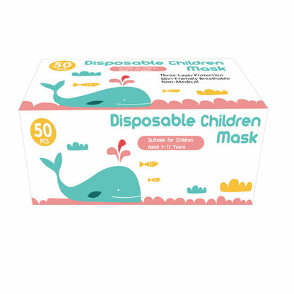 50 Pack Children's Disposable Face Masks