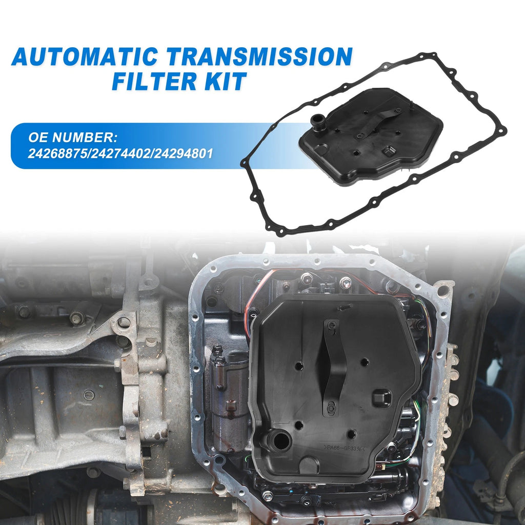 Transmission Filter Oil Pan Gasket Kit Replacement for Chevrolet 2500 (2006–2016)