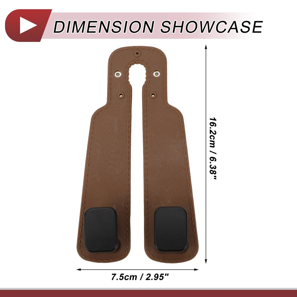 Car Seat Headrest Hooks for Universal Fit - Light Brown (1 Pcs)