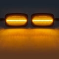 Pair Black LED Sequential Side Marker Turn Amber Light For Toyota Land Cruiser