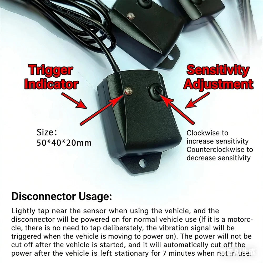 Shock Sensor Vibration Control Isolator Master Switch for Motorcycle