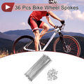 36 Set 12G Bicycle Spokes 159mm Steel Galvanized for Bike Wheels (—)