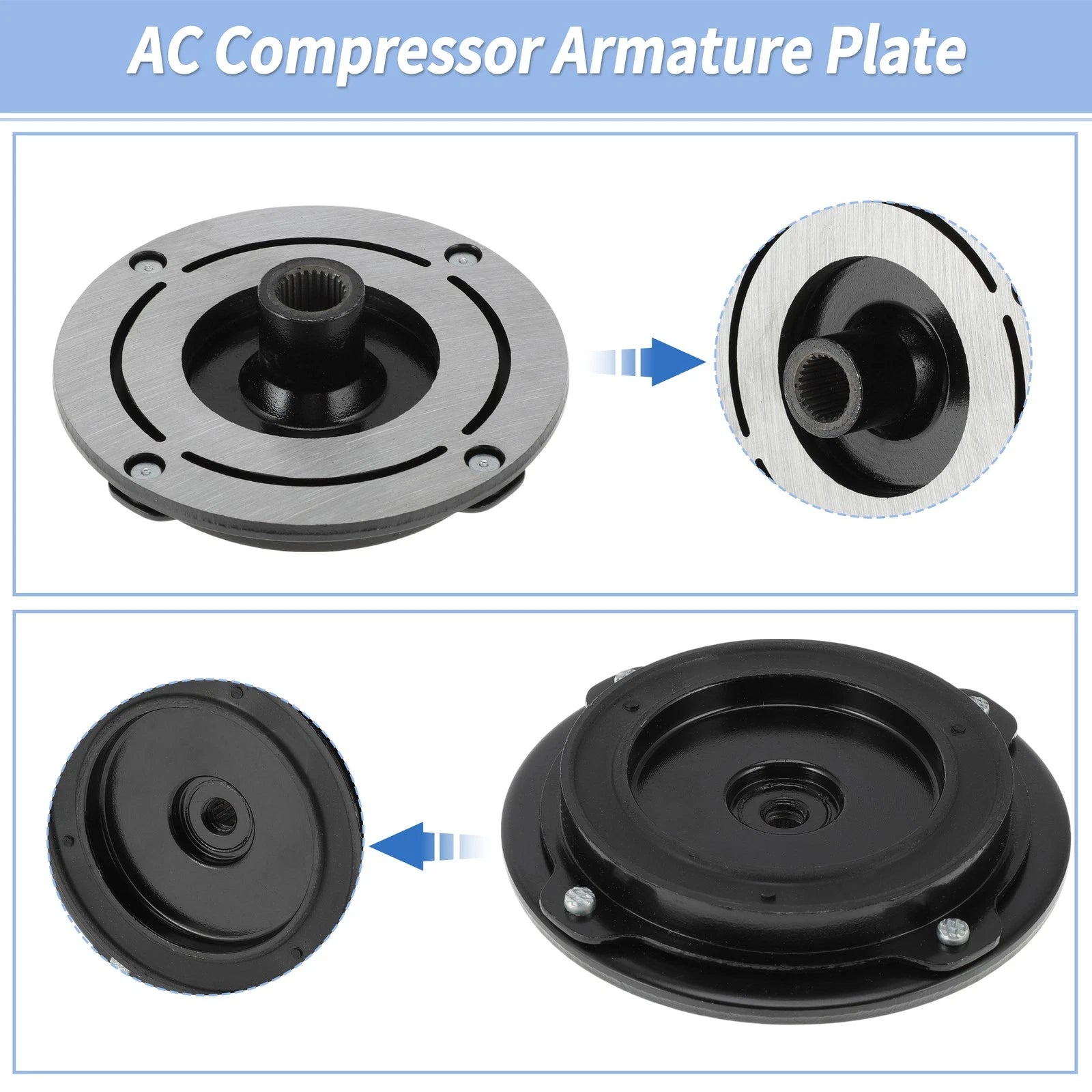 A/C Compressor Clutch Hub Plate for Ford Fusion (2013–2016) 7SBH17C