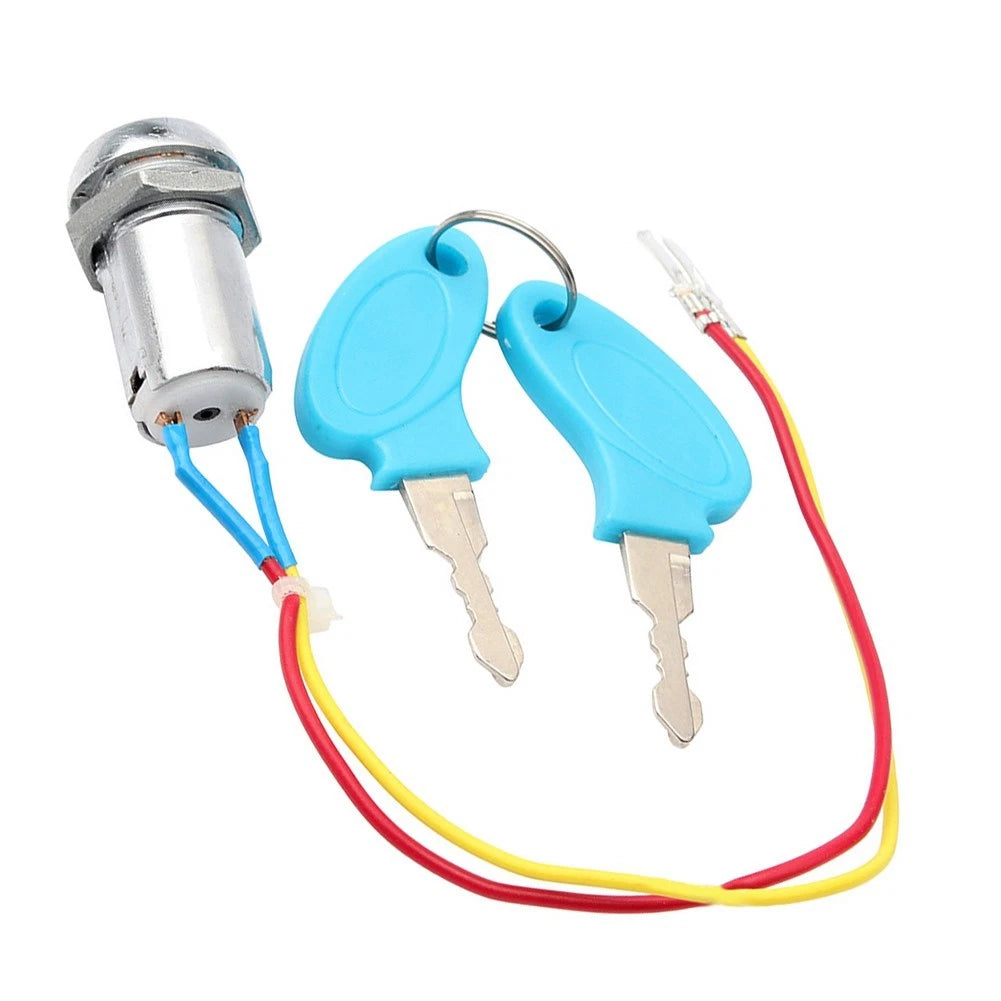 Reliable Ignition Cylinder for Electric Strollers and Tricycles with 2 Keys