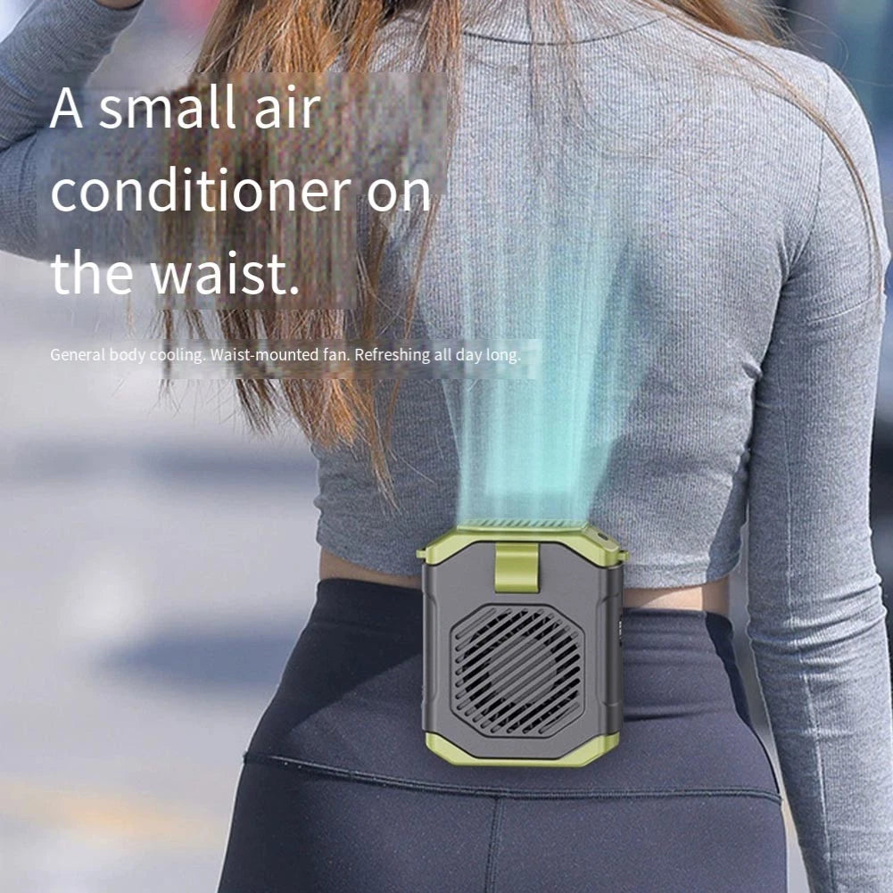 USB Rechargeable Portable Waist Fan with 5 Wind Speeds