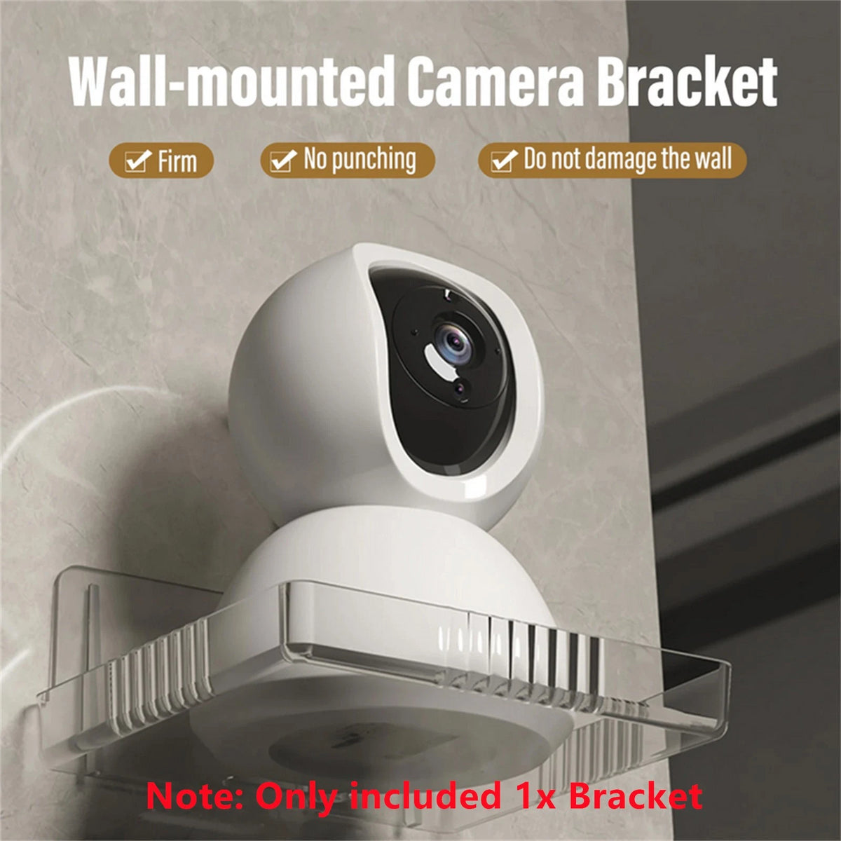 2Pcs Wall-Mounted Storage Bracket Holder for Universal Router TV Box