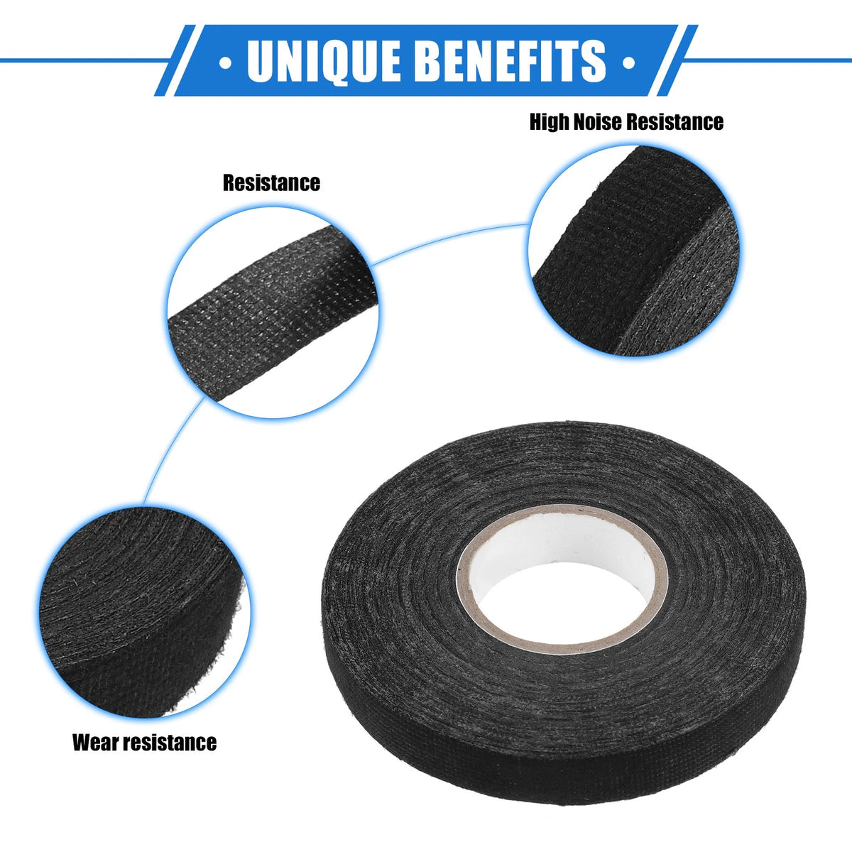 2 Pcs Muffler Tape 0.6 Inch x 66 Ft for Universal Car Noise Protection