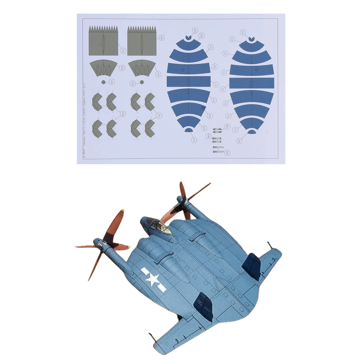 1:32 XF5U-1 Flying Pancake Fighter Aircraft Model Kit