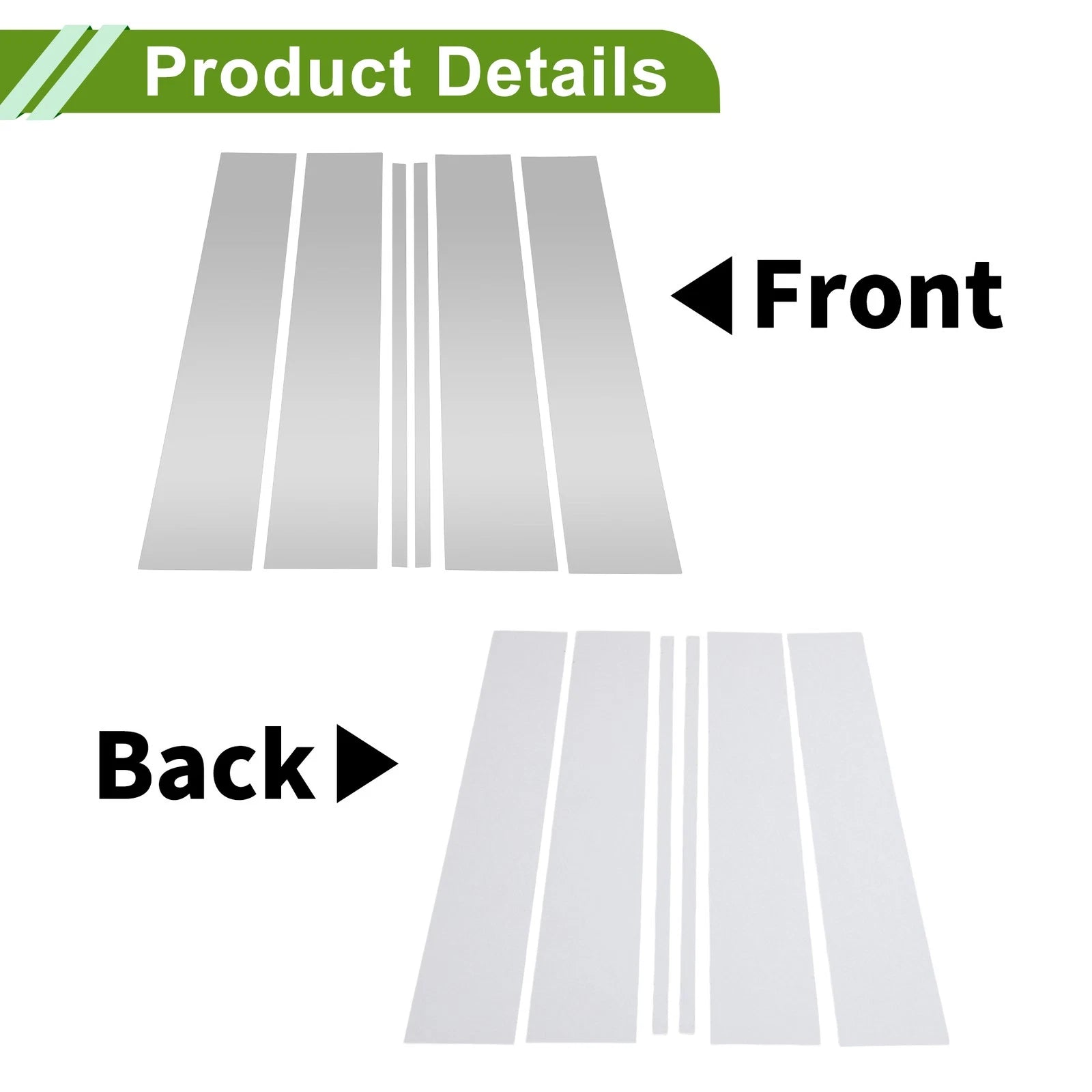 6 Pcs Pillar Window Trim Replacement for Chevy Suburban (2015–2020)