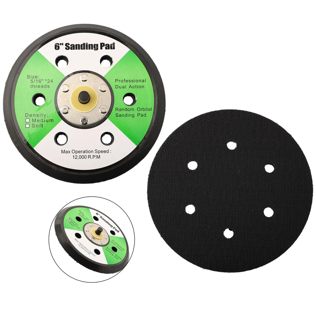 6-Inch Durability Backing Pad for Air Sander Polishers