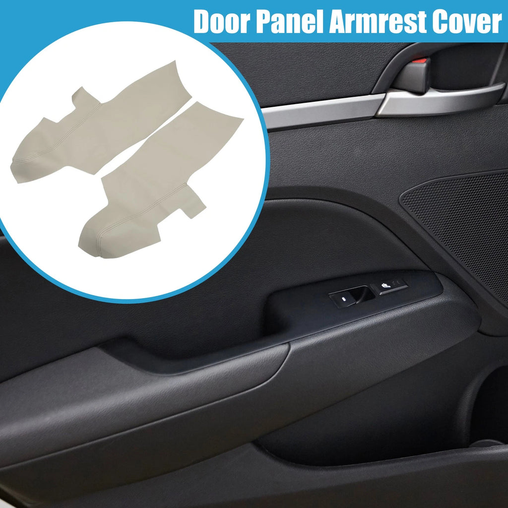 Door Panel Armrest Cover Front Pair for Hyundai Santa Fe (2006–2012) Beige